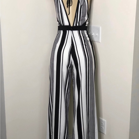Nikibiki black and white striped jumpsuit - Picture 3 of 4